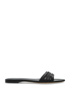 Dolce & Gabbana Leather slides with a logo-shaped appliqué
